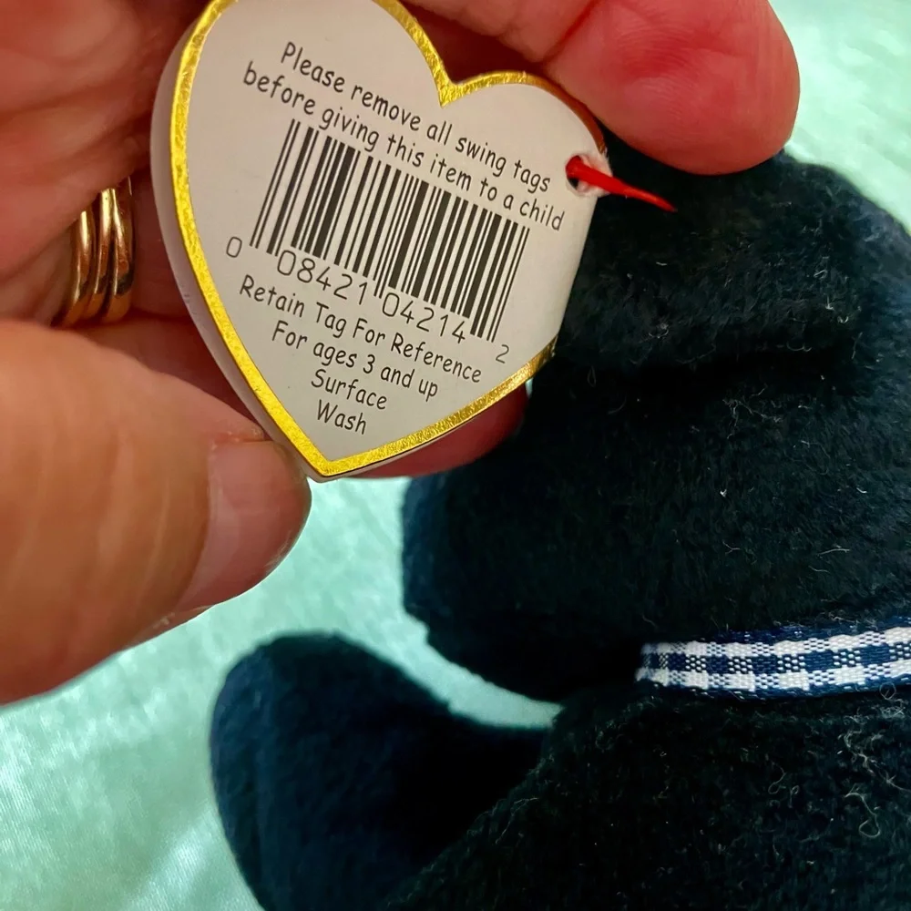 98 Ty Luke Black Lab Beanie Baby Dog Tush Tag 99 - Picture 9 of 14